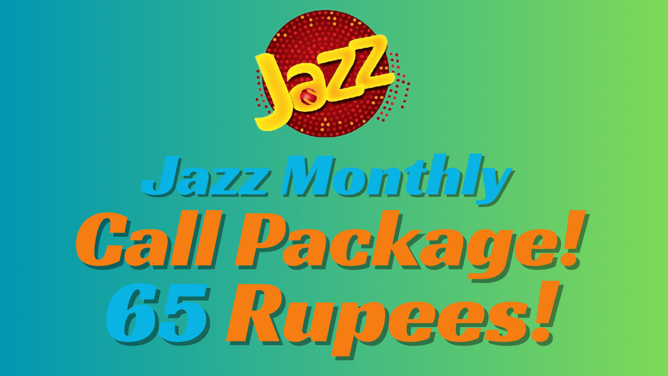 jazz monthly call package 65 rupees jazzpackagepk