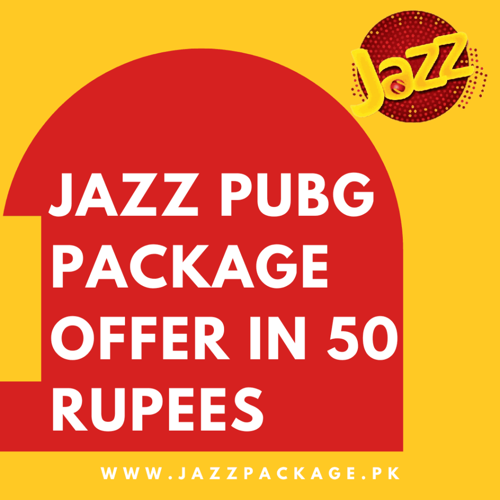 Jazz PUBG Package Offer In 50 Rupees